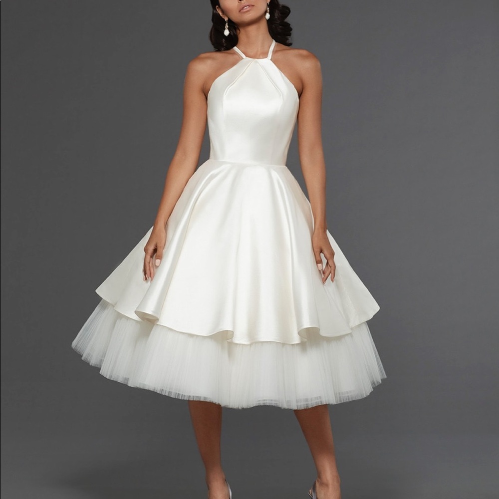 Matthew Christopher Piper Midi Wedding Gown